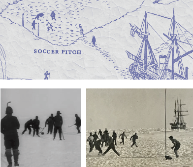 Real photos were used to make sketches in The Shackleton Series