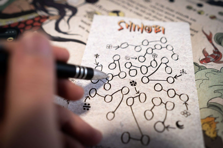 Shinobi: The Ninja Scroll Games Night in an envelope and tabletop Escape Room Game. Similar to an Exit Game. Same genre as murder mystery.