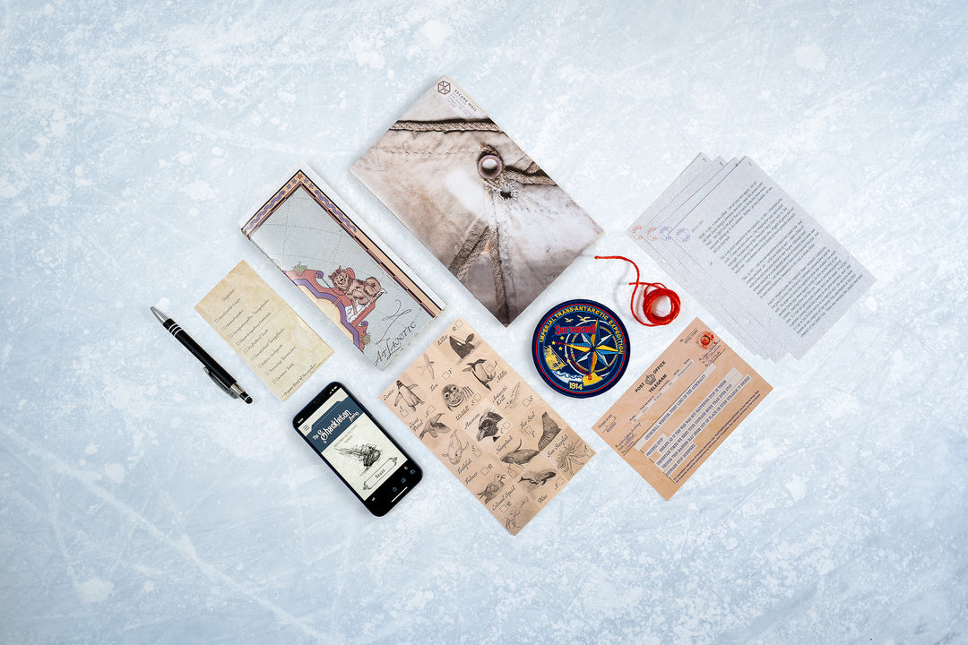 Games Night in an envelope and tabletop Escape Room Game. Similar to an Exit Game. Same genre as murder mystery.