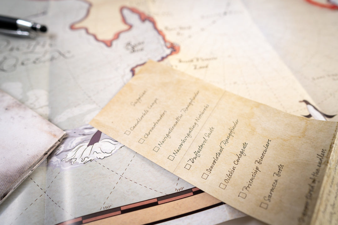 Games Night in an envelope and tabletop Escape Room Game. Similar to an Exit Game. Same genre as murder mystery.